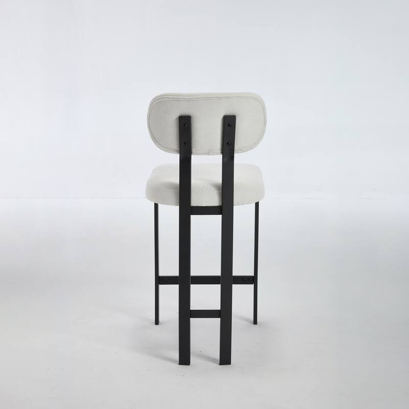 26 inch Modern Upholstered Bar Stools Set of 2