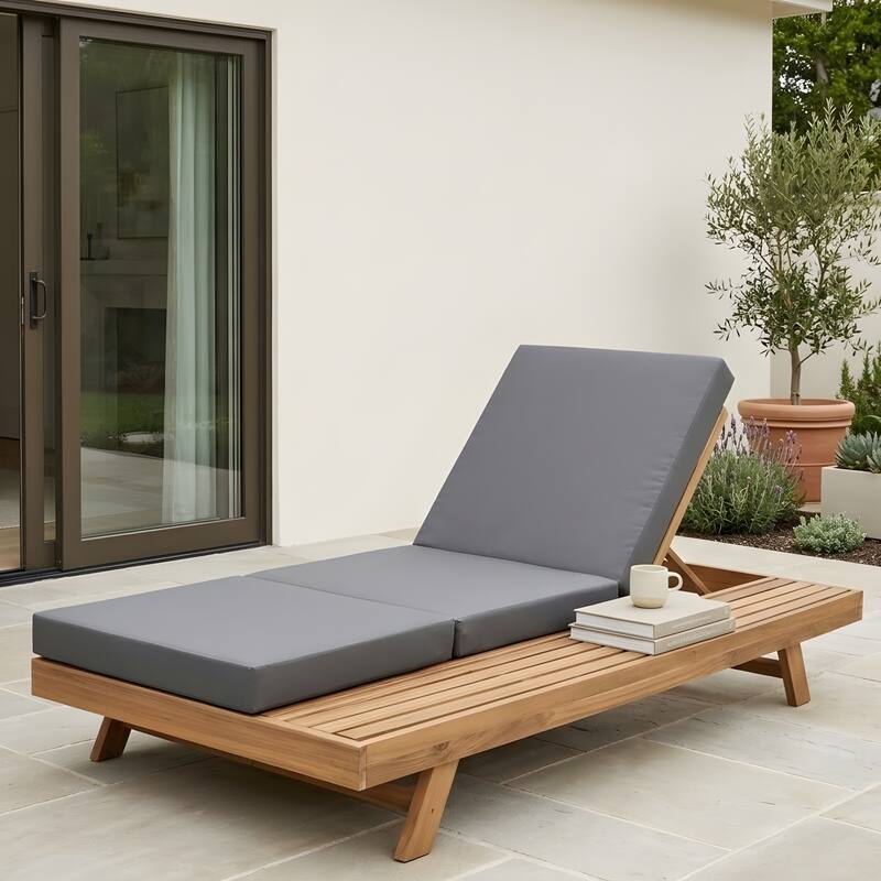 Lounge Chair Set with Open-Sided Design, Solid Wood Frame with Casual Cushions