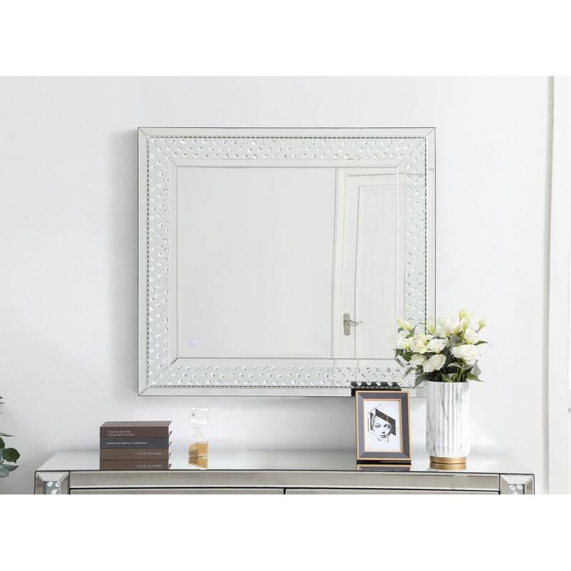 River LED Crystal Mirror - Clear