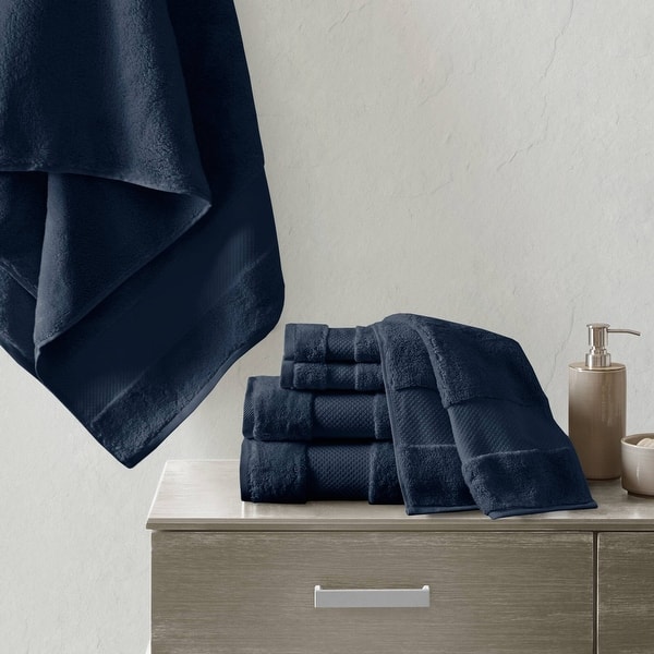 Madison Park Signature Turkish Cotton 6-piece Bath Towel Set - Navy
