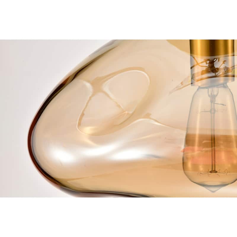 Einar Moulded Glass Shade Semi-Flushmount Ceiling Lamp