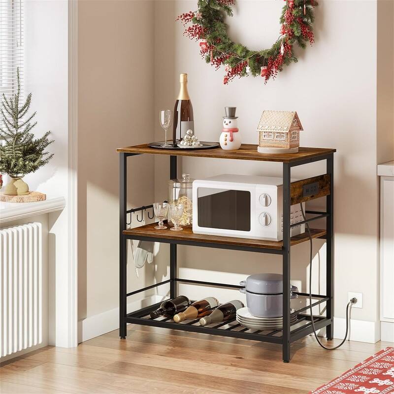 Kitchen Island with Storage - 18.9"D x 35.4"W x 35.8"H