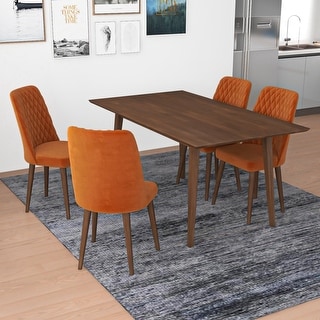 Even Modern Solid Wood Dining Table and Chair Dining Room Set - Bed ...