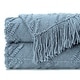 preview thumbnail 30 of 77, Chanasya Textured Boho Knit Throw Blanket With Tassels