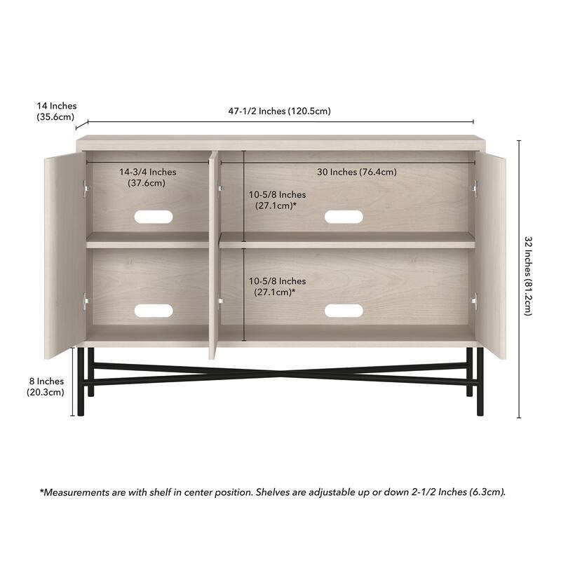 Brighton 48" Wide Rectangular Buffet Table - 47.5" Wide