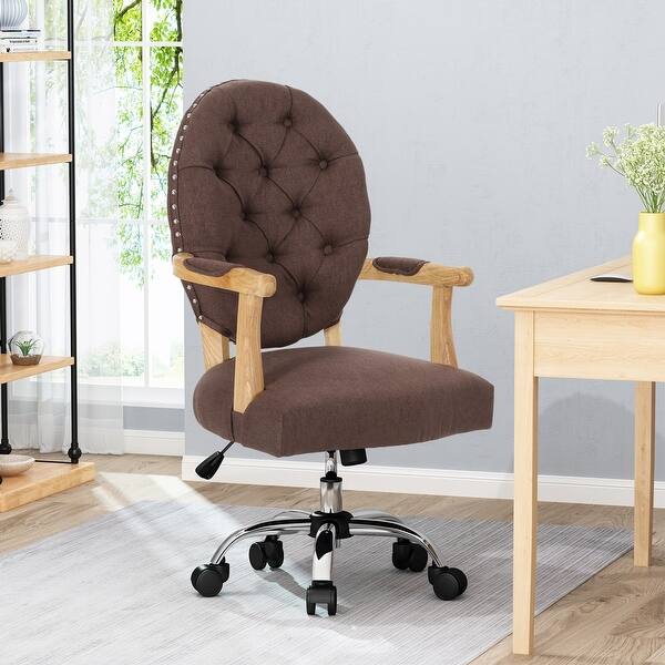 Avens Contemporary Tufted Fabric Swivel Office Lift Chair By Christopher Knight Home Overstock 31582855