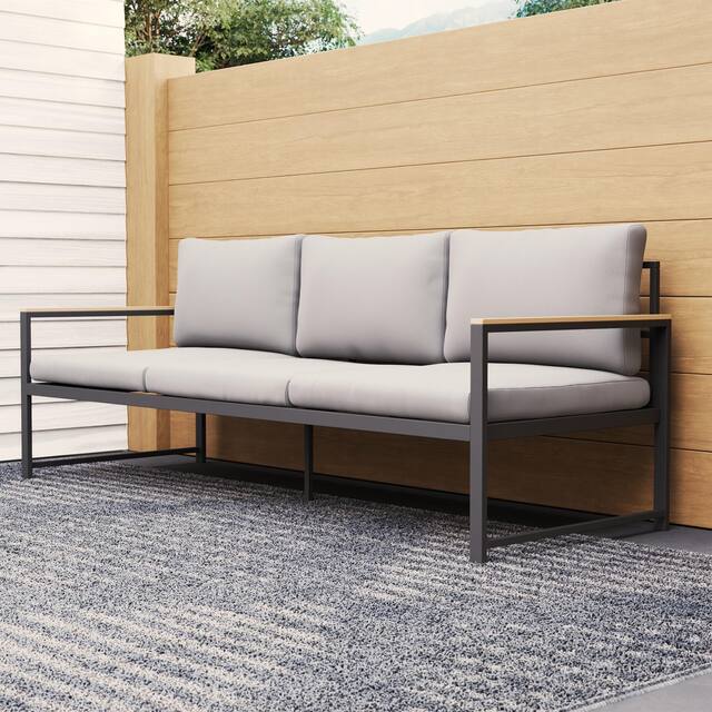 brookside meg outdoor metal sofa