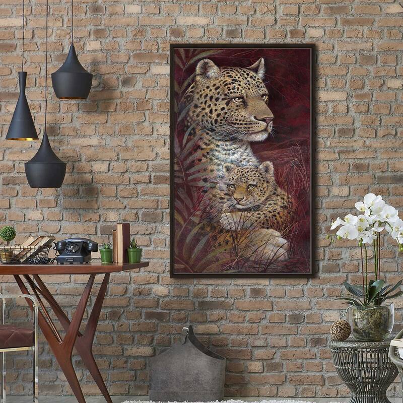 "Maternal Affection" by Ruane Manning Print on Floating Canvas