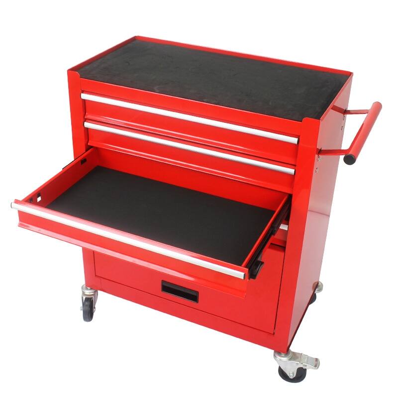 4-Drawer Rolling Tool Cart Storage Tool Box Cabinet Locked Organizer