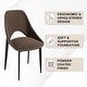 preview thumbnail 79 of 83, Amalfi Mid-Century Modern Upholstered Dining Chair - Open Back Side Chair with Metal Legs for Kitchen, Dining Room & Living Room