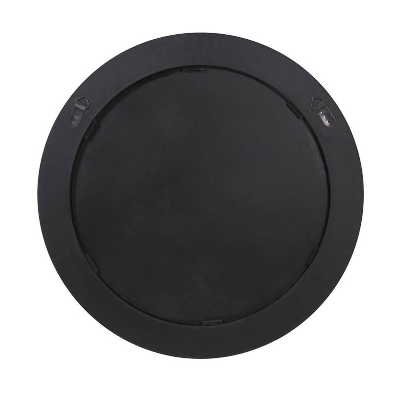 Allan Andrews Round Hand Crafted Wood Mirror with Rib Texture