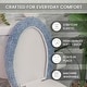 preview thumbnail 117 of 189, Home Weavers Waterford Collection Cotton Toilet Lid Rug | Elastic Fit | Fit Most Standard Toilet Lid | 18"x18"