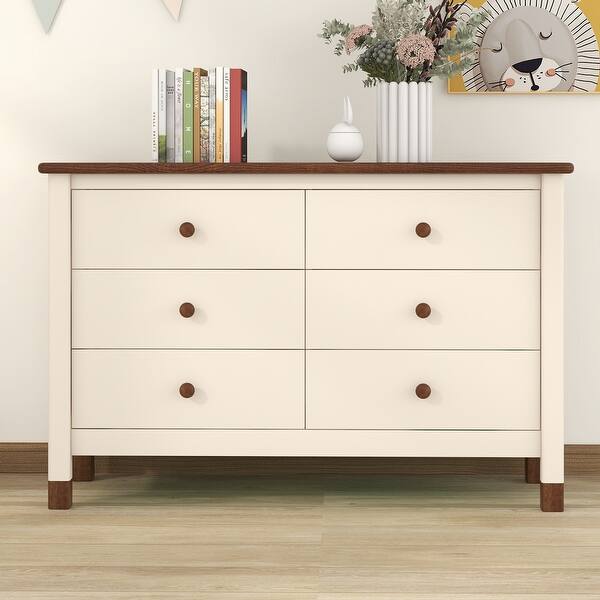 white christmas dresses Oakham 6-Drawer Dresser, Deep Greige - Daals main image 1