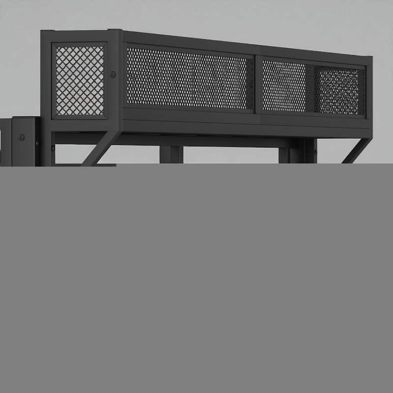 Metal Loft Bed Twin XL/Full/Queen with Storage Stairs, Built-in Wardrobe, USB Ports and LED Lights