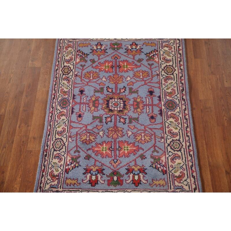 Heriz Serapi Oriental Accent Rug Handmade Wool Carpet - 3'0"x 4'11"