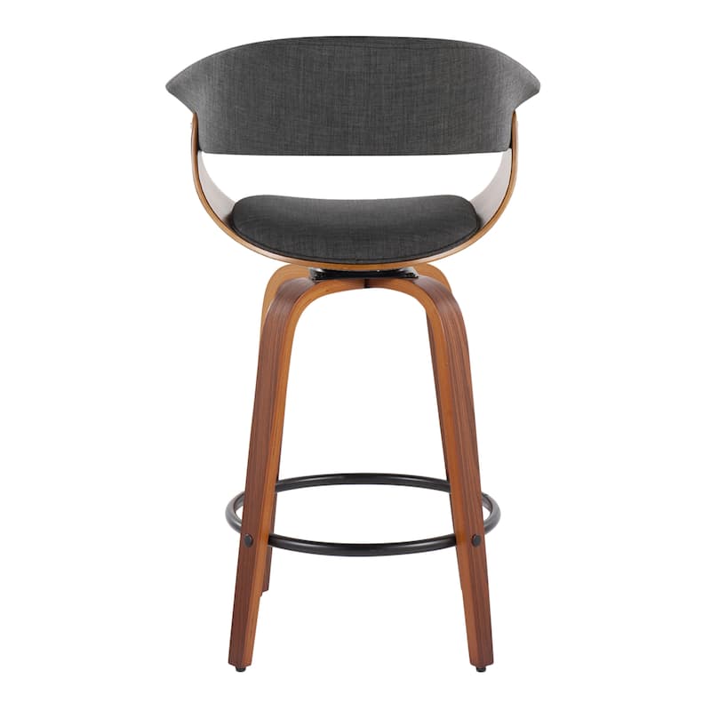 Carson Carrington Sauda 26" Fixed-Height Counter Stool with Bent Wood Legs (Set of 2)