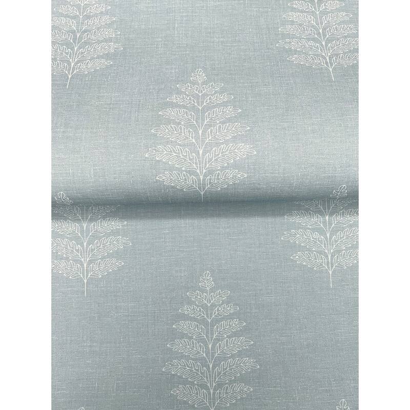 Chesapeake Frond Light Blue Leaf Wallpaper