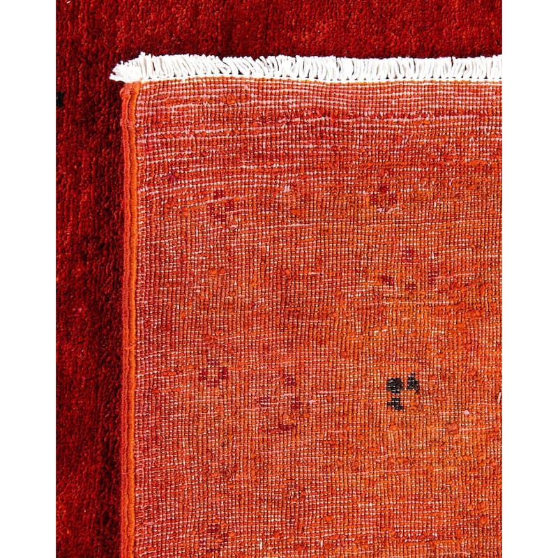 Fine Vibrance, One-of-a-Kind Handmade Area Rug - Orange, 6' 1" x 9' 10" - 6' 1" x 9' 10"
