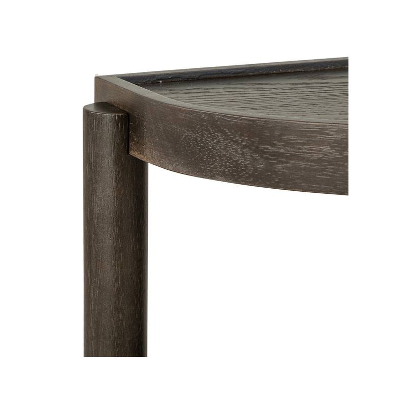 Magnussen Home Hadleigh Black Coffee Bean Demilune Sofa Table - 61.75''W x 16''D x 29''H