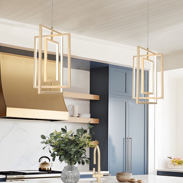 Square led chandelier cheap
