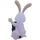 preview thumbnail 5 of 7, Fraser Hill Farm 4-Ft. Tall Bunny Rabbit with Easter Basket, Outdoor/Indoor Blow Up Spring Inflatable with Lights - 4 ft.