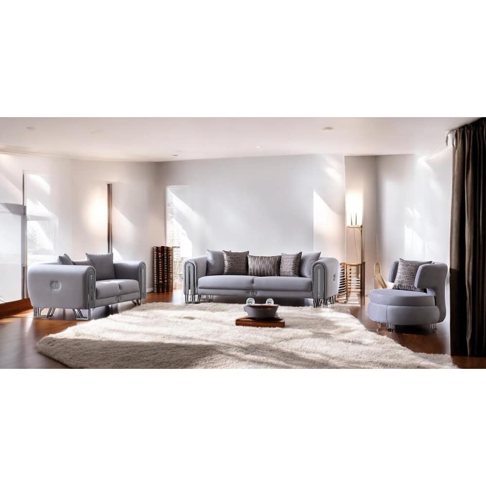 AirWave 3 Pieces Living Room Sets 1 Sofa 1 Love seat 1 Chair