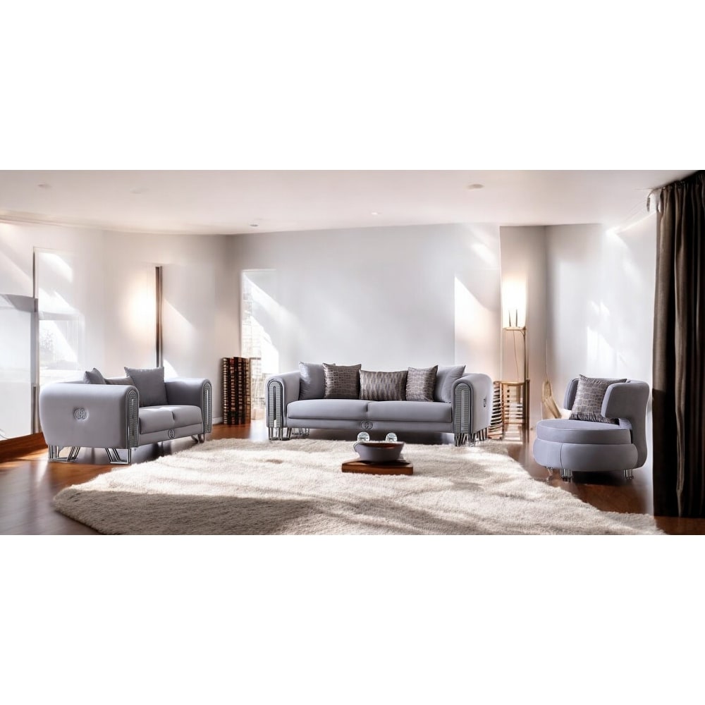 AirWave 3 Pieces Living Room Sets 1 Sofa 1 Love seat 1 Chair