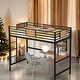 preview thumbnail 17 of 28, Twin Metal Muti-Functional Loft Bed with Desk and Shelve