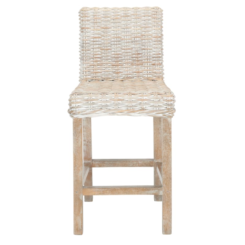 SAFAVIEH Tobie Rattan 23.6-inch Counter Stool