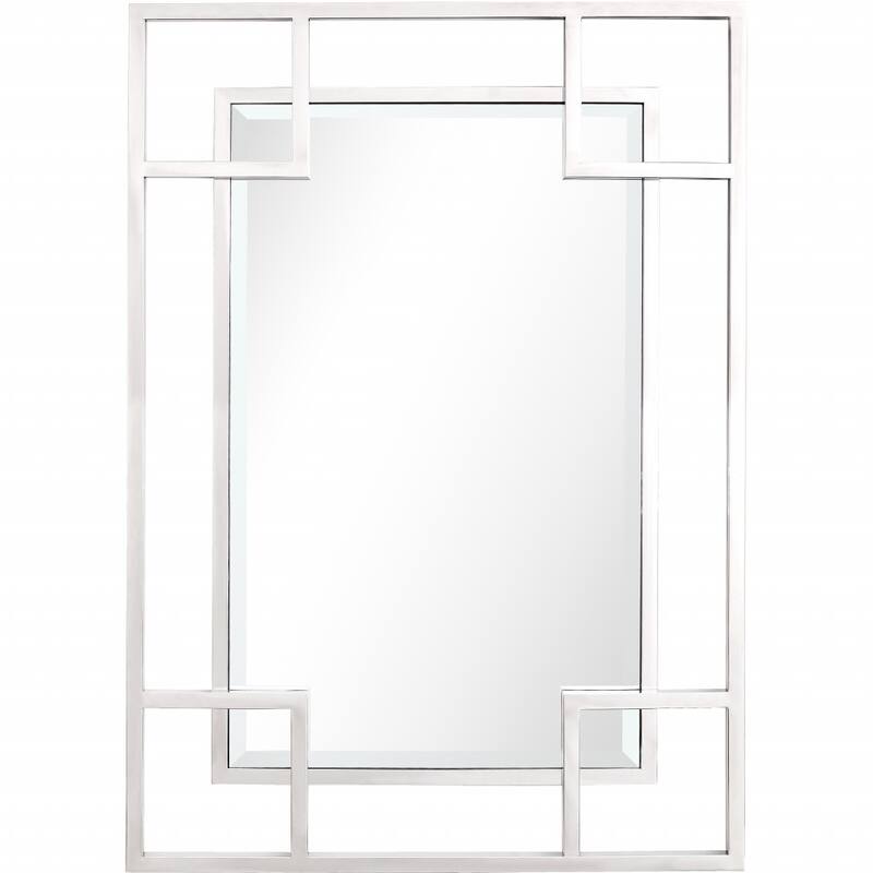 HomeRoots 42" Painted Rectangle Accent Mirror Wall Mounted With Metal Frame - 42.12