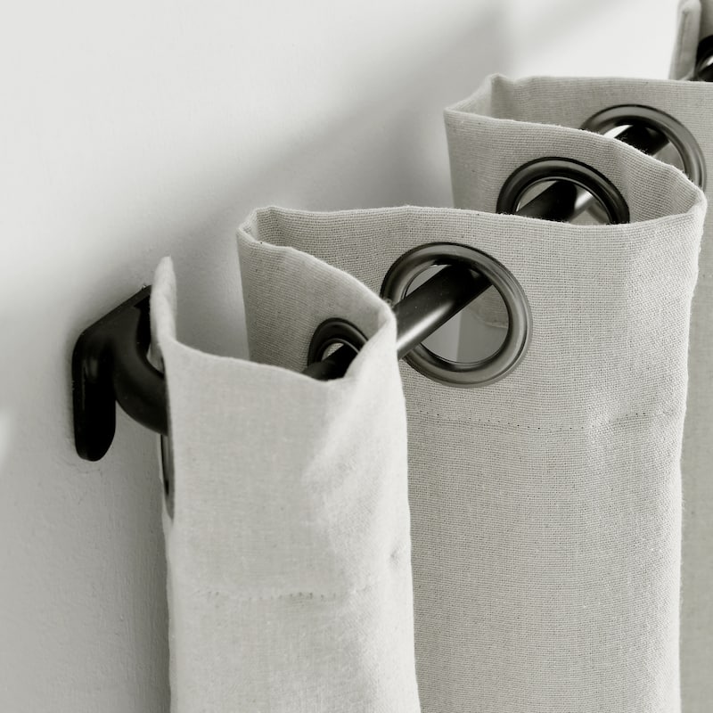 Lush Decor Insulated Grommet Blackout Linen Window Curtain Panel Single