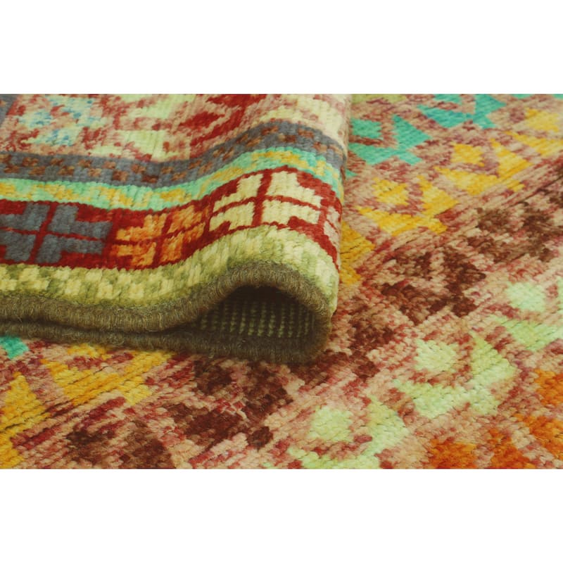 Noori Rug Balochi Leola Red/Orange Rug - 4'10" x 6'5"