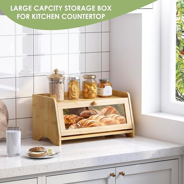 Kitchen countertop bread box, large capacity bread storage box