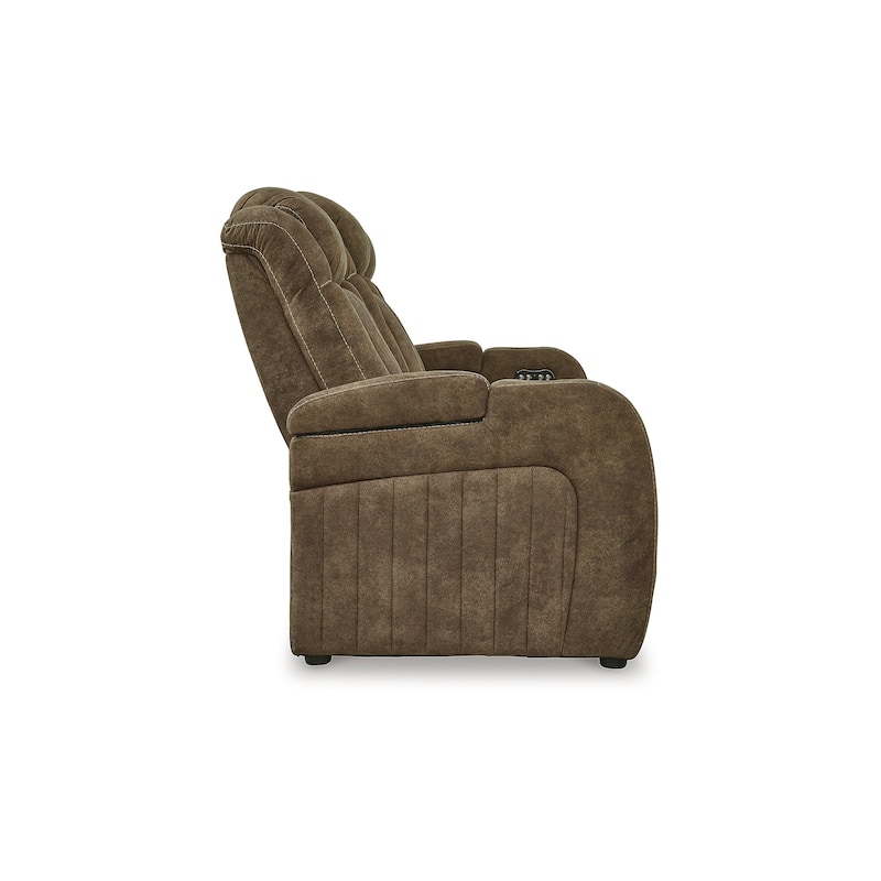 Signature Design by Ashley Wolfridge Brindle Power Reclining Sofa - 86"W x 42"D x 42"H