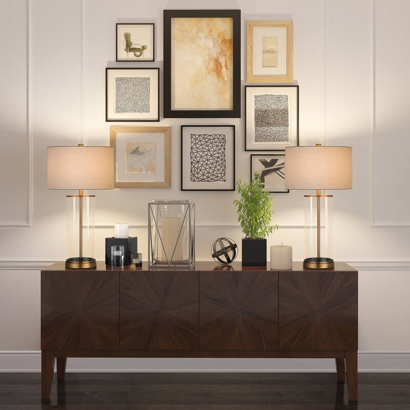 Rowan 28" Tall Table Lamp with Fabric Shade - 28" Tall