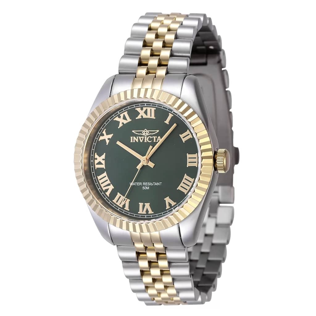 Invicta Women's 47415 Specialty Quartz 3 Hand Green Dial Watch