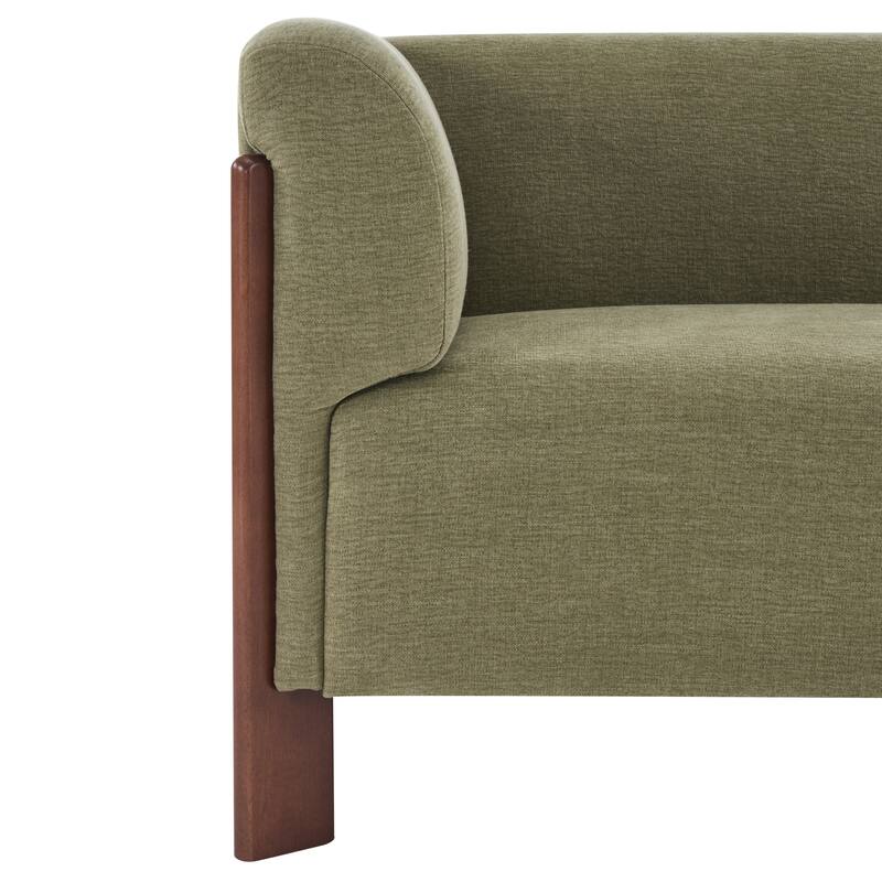 Christopher Knight Home Aurelian Birch Upholstered Tuxedo Sofa with Solid Wood Legs