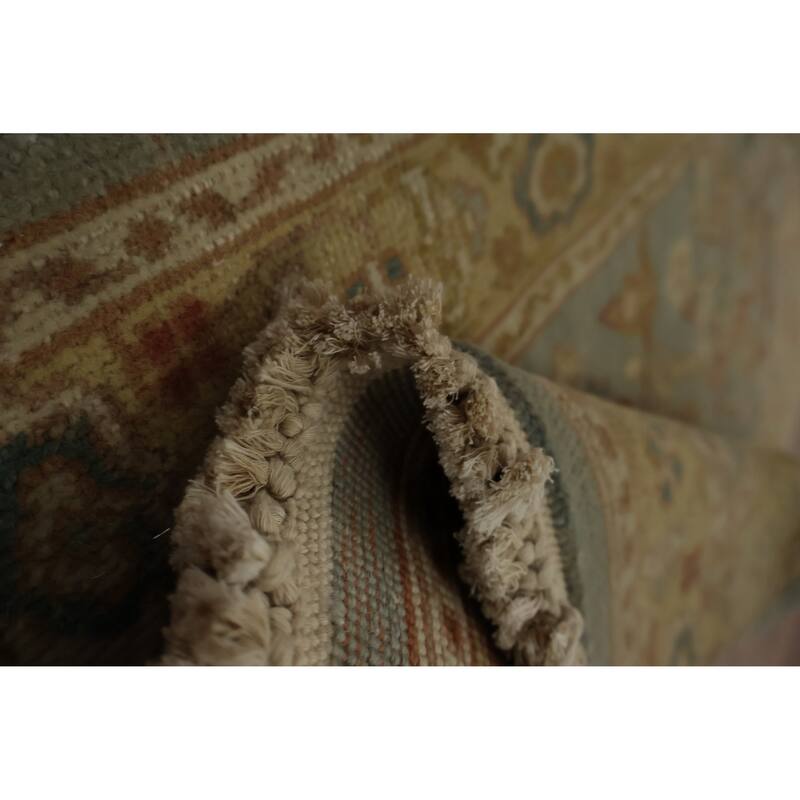 Hand Knotted Oriental 100% Wool Carpet Traditional All-Over Navy Blue & Blues Ziegler Area Rug - 3' 2'' X 1' 10''