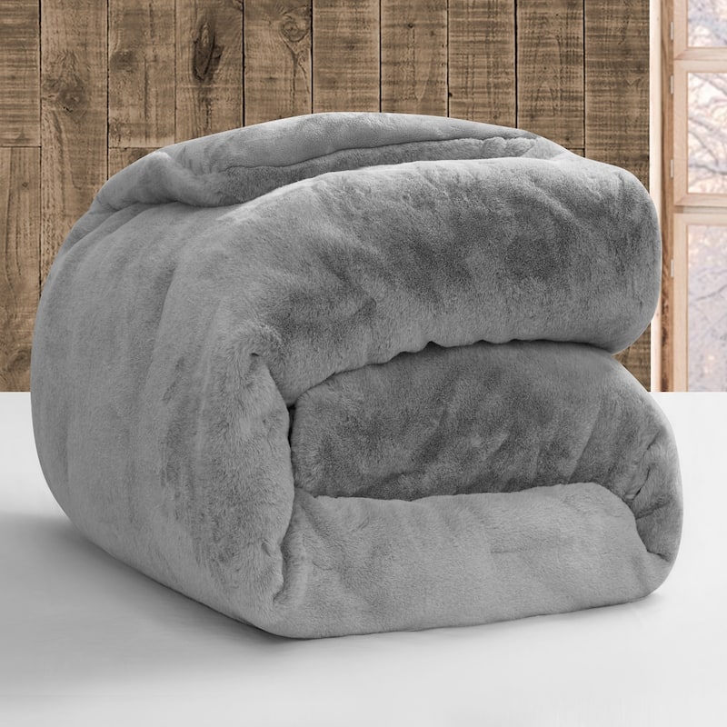 Melange Chunky Bunny - Coma Inducer® Oversized Comforter Set - Silver Rabbit