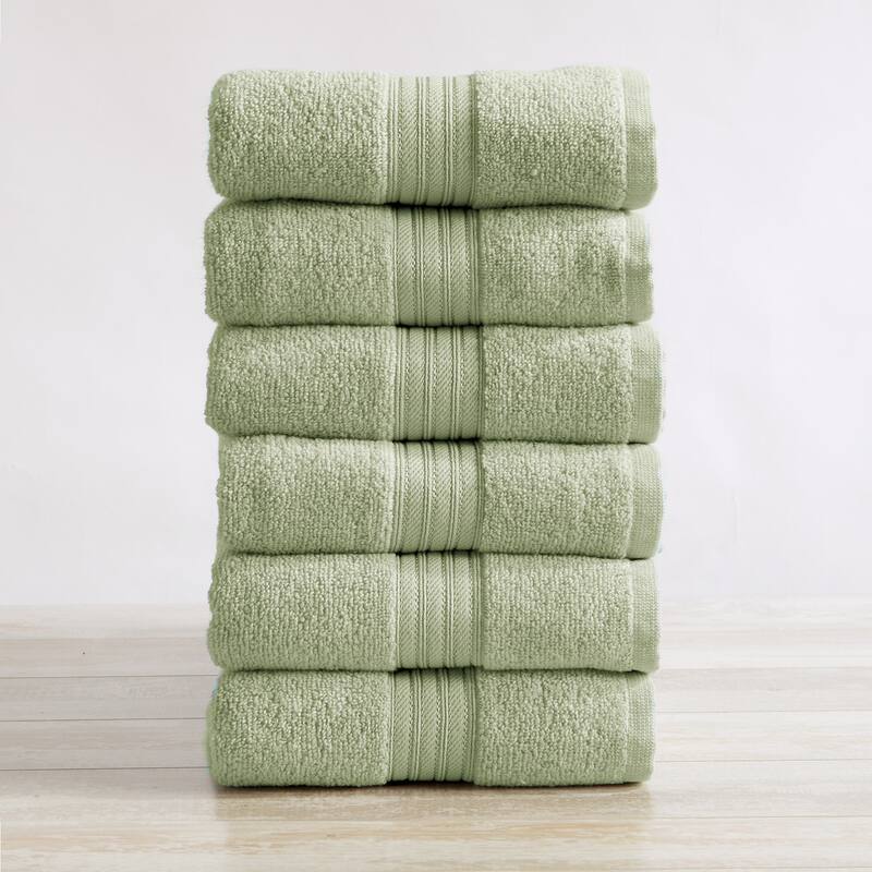 Linery & Co. Ringspun Cotton Bath Towel - Hand Towel (Pack of 6) - Seagreen