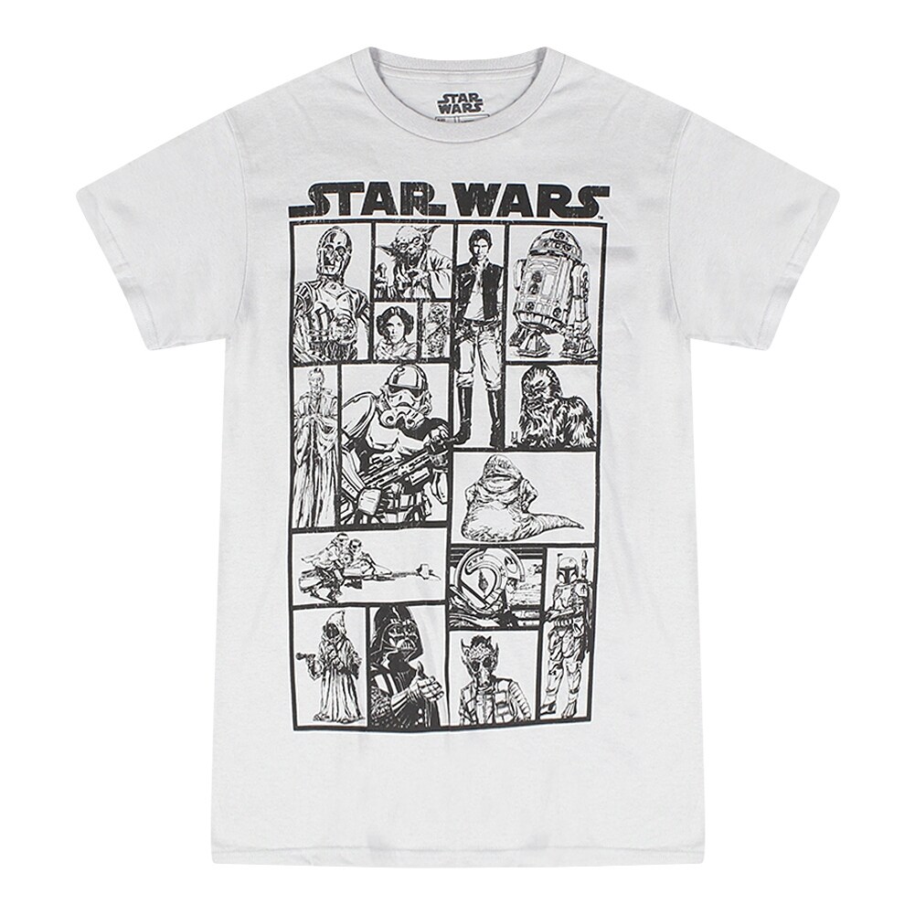 Shop Star Wars Heroes Villains Men S Grey T Shirt Overstock