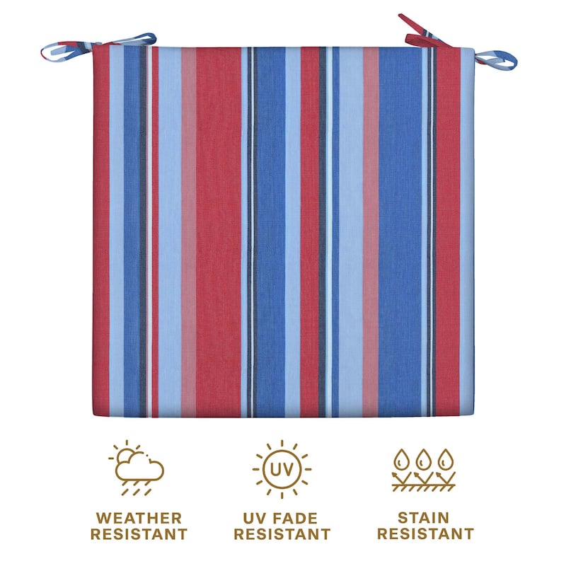 Outdoor Premium Dining Seat Cushion (2-Pack) - 20" wide x 20" deep x 4" thick