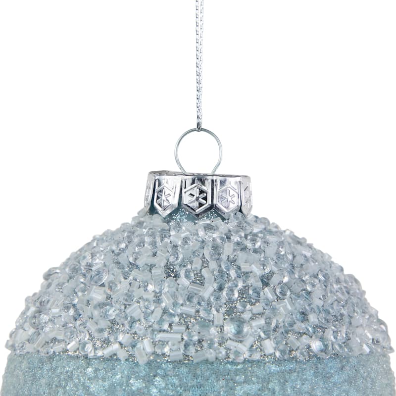 4" Beaded Glass Christmas Ornament