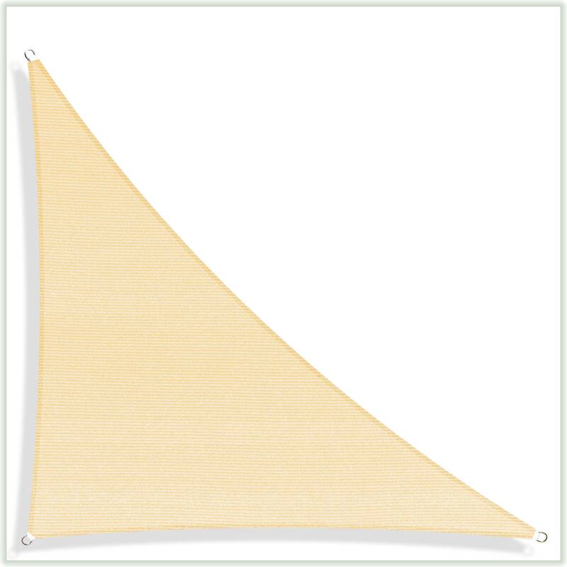 ColourTreeUSA Right Triangle Sun Shade Sail HDPE Mesh Fabric Screen Canopy UV Block 190 GSM