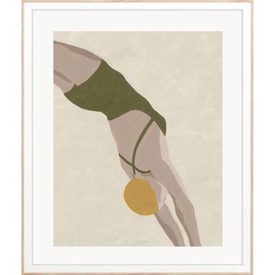Plunge Framed Art Giclee Under Glass - Green