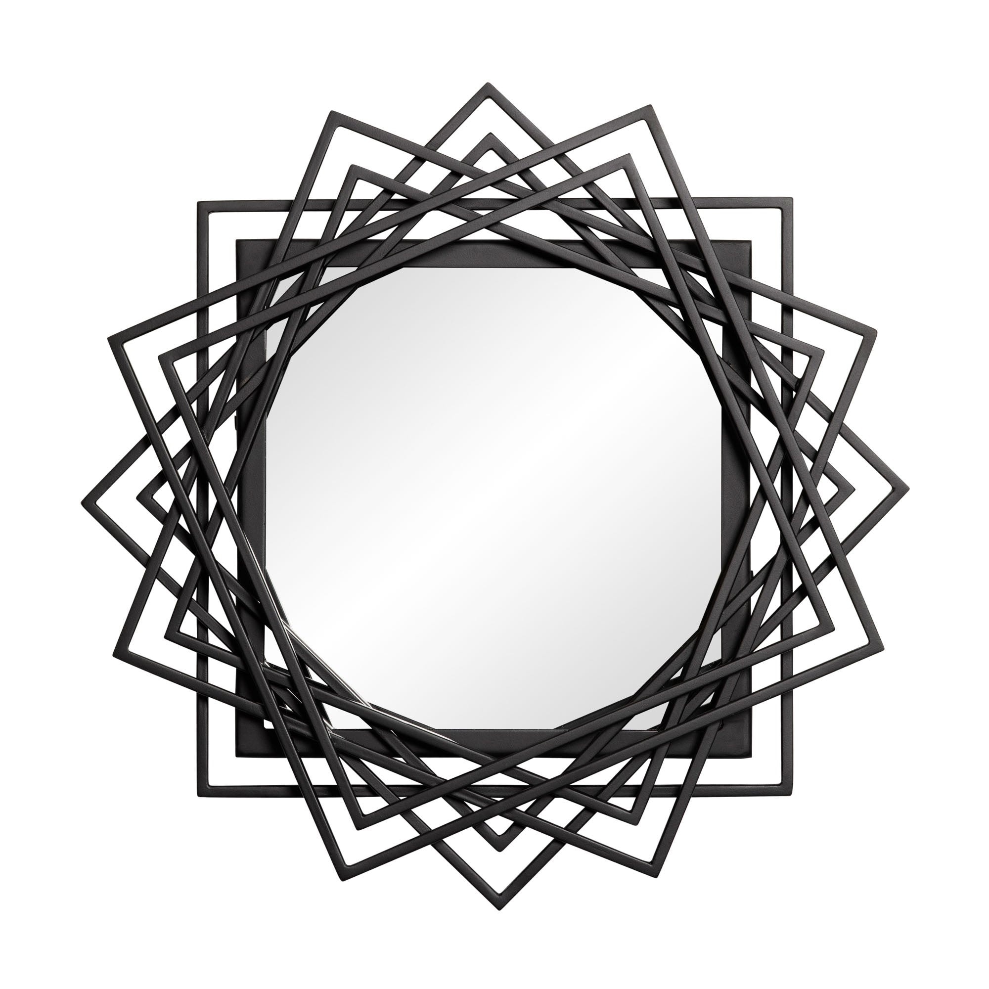 Lexicon 16 Inch Black Square Wall Mirror