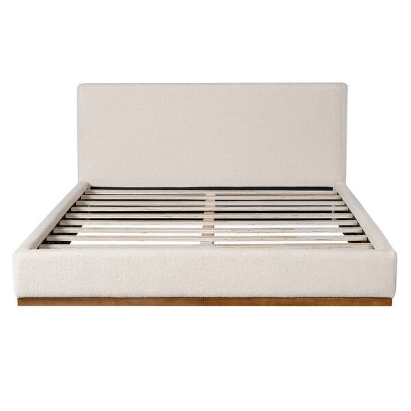 Christopher Knight Home- Colette Boucle Upholstered Bed with Headboard