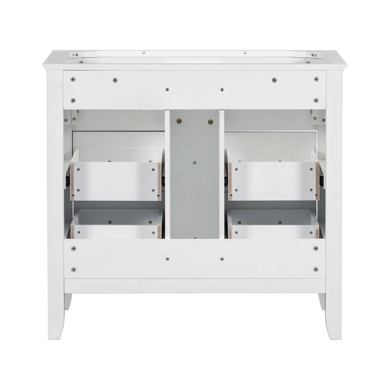 36" Bathroom Vanity without Sink ,Four Drawers, Bathroom Storage Cabinet