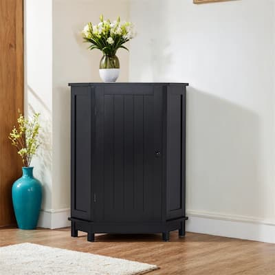 Bathroom Cabinet Triangle Corner Storage Cabinet with Adjustable Shelf