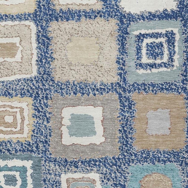 HomeRoots Geometric Transitional Rectangle Outdoor Rug